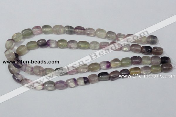 CFL162 15.5 inches 9*13mm nugget natural fluorite beads wholesale