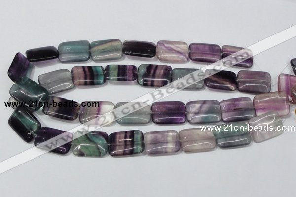 CFL173 15.5 inches 18*25mm rectangle natural fluorite beads wholesale