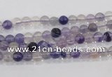 CFL200 15.5 inches 4mm round purple fluorite gemstone beads wholesale