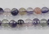 CFL202 15.5 inches 8mm round purple fluorite gemstone beads wholesale