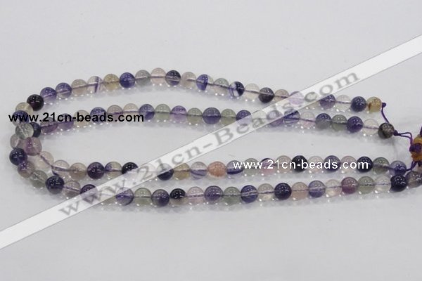 CFL202 15.5 inches 8mm round purple fluorite gemstone beads wholesale