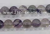 CFL203 15.5 inches 10mm round purple fluorite gemstone beads wholesale