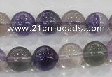 CFL204 15.5 inches 12mm round purple fluorite gemstone beads wholesale