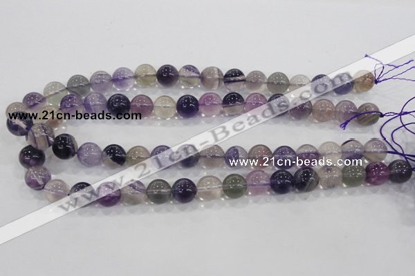 CFL204 15.5 inches 12mm round purple fluorite gemstone beads wholesale