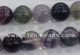 CFL205 15.5 inches 14mm round purple fluorite gemstone beads wholesale