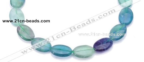 CFL21 A- grade 15*20mm oval natural fluorite beads Wholesale