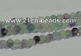 CFL250 15.5 inches 4mm faceted round natural fluorite beads