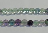 CFL251 15.5 inches 6mm faceted round natural fluorite beads