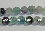 CFL252 15.5 inches 8mm faceted round natural fluorite beads