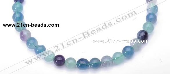 CFL28 16 inch B grade 8mm round natural fluorite beads Wholesale