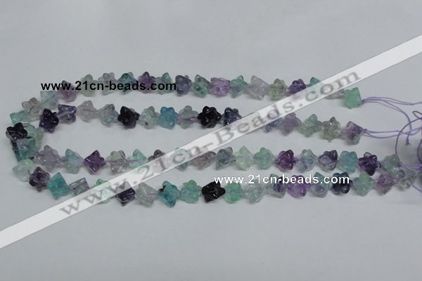 CFL302 15.5 inches 8*8mm carved cube natural fluorite beads