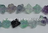 CFL304 15.5 inches 12*12mm carved cube natural fluorite beads