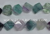 CFL309 15.5 inches 6*6mm cube natural fluorite beads