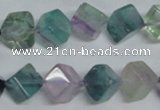 CFL310 15.5 inches 8*8mm cube natural fluorite beads