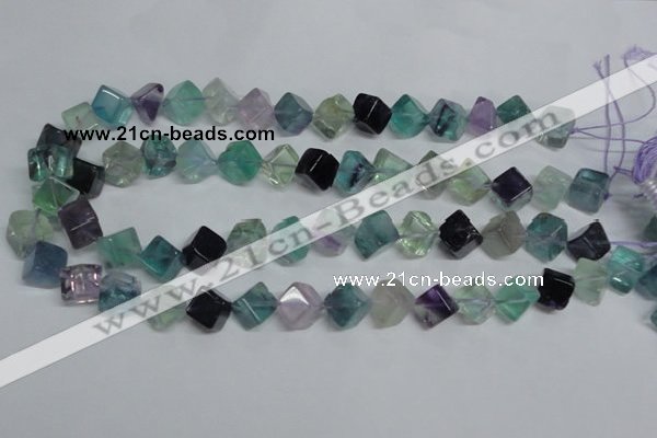 CFL311 15.5 inches 10*10mm cube natural fluorite beads