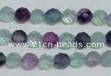 CFL324 15.5 inches 8mm faceted round natural fluorite beads