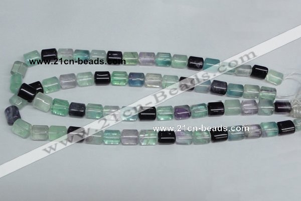 CFL329 15.5 inches 8*12mm flat column natural fluorite beads