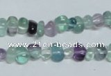 CFL330 15.5 inches 6*9mm nugget natural fluorite beads