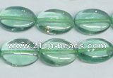 CFL336 15.5 inches 13*18mm oval natural green fluorite beads