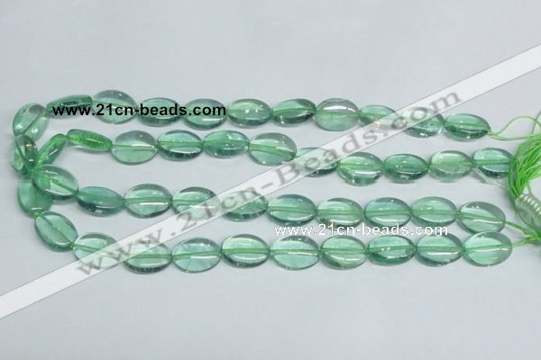 CFL336 15.5 inches 13*18mm oval natural green fluorite beads