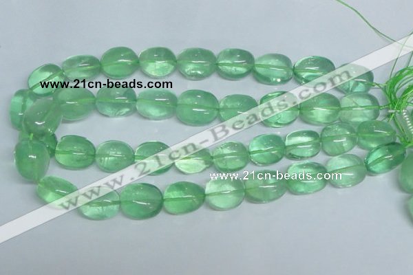 CFL340 15.5 inches 15*20mm nugget natural green fluorite beads