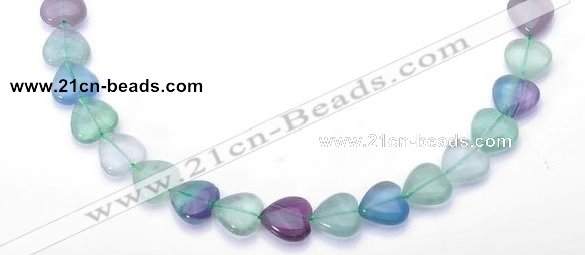 CFL38 8*8mm heart B grade natural fluorite beads Wholesale