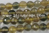 CFL453 15.5 inches 8mm faceted round rainbow fluorite beads