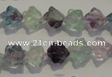 CFL481 15.5 inches 8*8mm carved cube natural fluorite beads