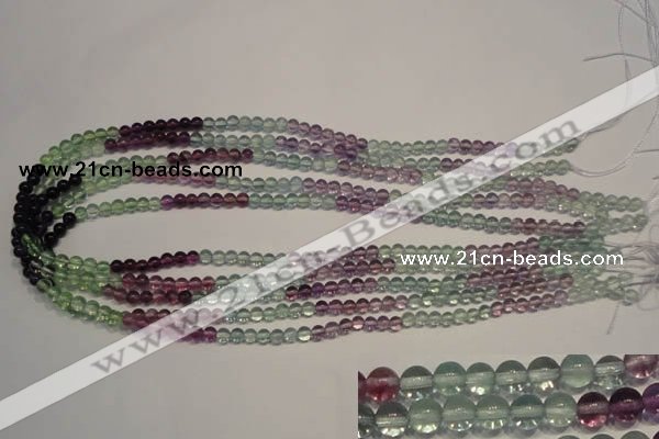 CFL550 15.5 inches 4mm round fluorite gemstone beads wholesale