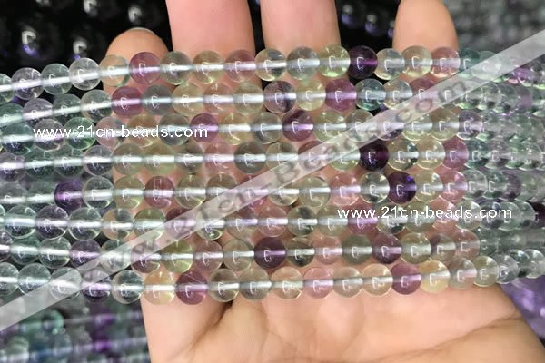 CFL581 15.5 inches 6mm round AAAA grade fluorite gemstone beads