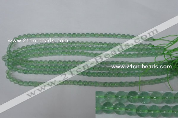 CFL601 15.5 inches 6mm round AB grade green fluorite beads wholesale