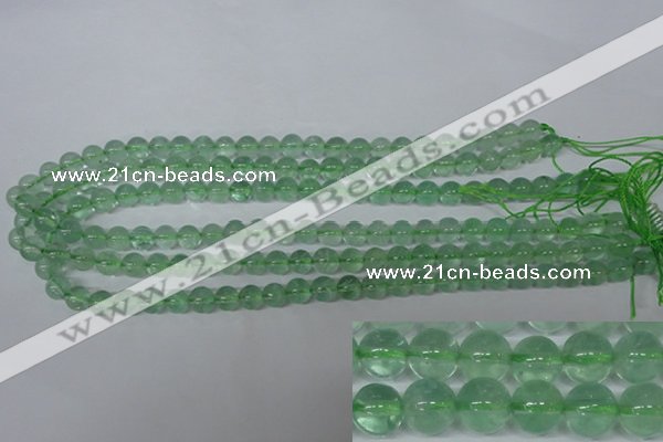 CFL602 15.5 inches 8mm round AB grade green fluorite beads wholesale