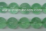 CFL605 15.5 inches 14mm round AB grade green fluorite beads wholesale