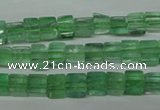 CFL631 15.5 inches 6*6mm cube green fluorite beads wholesale