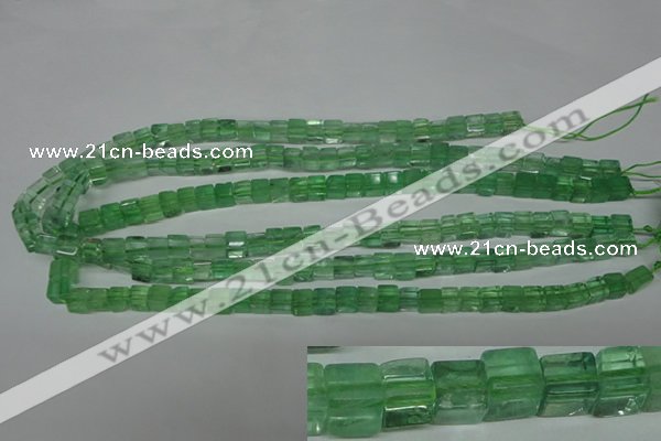 CFL631 15.5 inches 6*6mm cube green fluorite beads wholesale