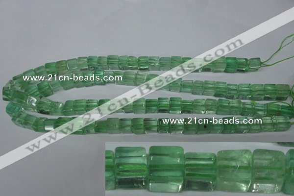 CFL632 15.5 inches 8*8mm cube green fluorite beads wholesale