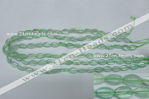 CFL641 15.5 inches 8*12mm oval green fluorite beads wholesale