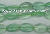 CFL642 15.5 inches 10*14mm oval green fluorite beads wholesale