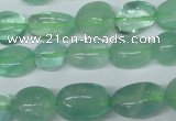 CFL655 15.5 inches 8*10mm - 9*13mm nuggets green fluorite beads