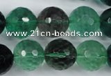 CFL66 15.5 inches 16mm faceted round A grade natural fluorite beads