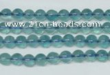 CFL661 15.5 inches 6mm round AB grade blue fluorite beads wholesale