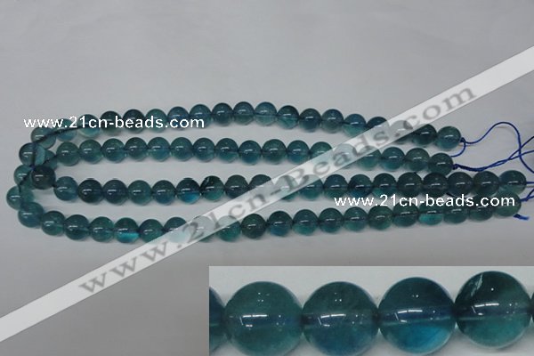 CFL663 15.5 inches 10mm round AB grade blue fluorite beads wholesale