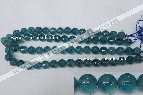 CFL664 15.5 inches 12mm round AB grade blue fluorite beads wholesale