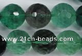 CFL67 15.5 inches 18mm faceted round A grade natural fluorite beads