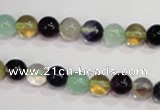 CFL751 15.5 inches 6mm round rainbow fluorite gemstone beads