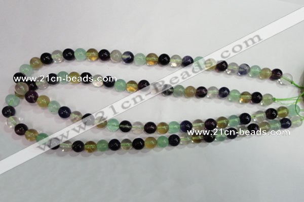 CFL751 15.5 inches 6mm round rainbow fluorite gemstone beads