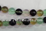 CFL753 15.5 inches 10mm round rainbow fluorite gemstone beads