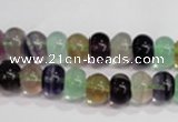 CFL761 15.5 inches 5*8mm rondelle rainbow fluorite gemstone beads