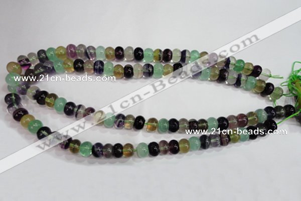 CFL761 15.5 inches 5*8mm rondelle rainbow fluorite gemstone beads