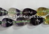 CFL766 15.5 inches 10*16mm teardrop rainbow fluorite gemstone beads